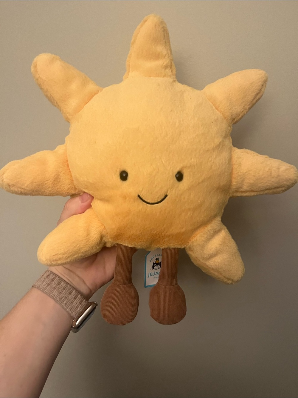 Jellycat Yellow Sun Plush Toy - Smiling Sun Stuffed Toy
